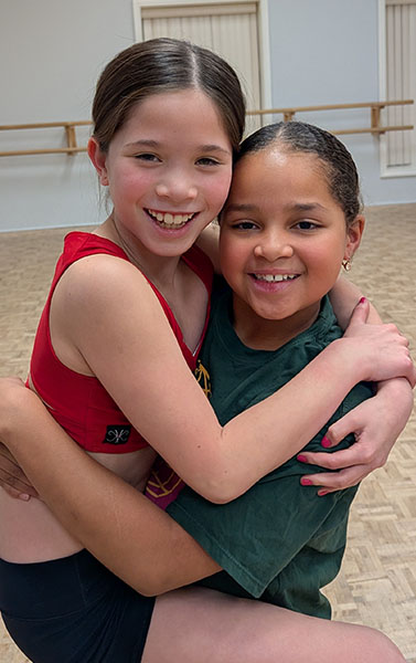 girls enjoying dance class