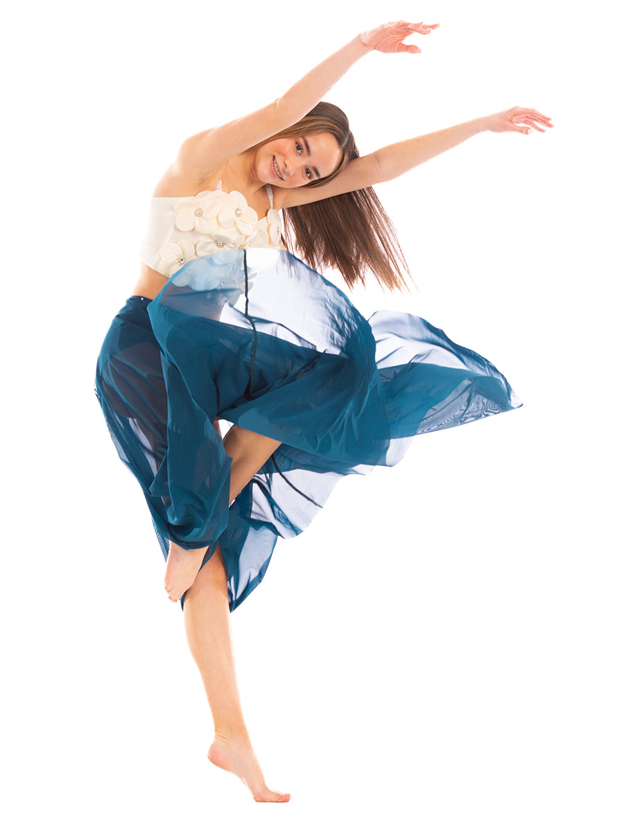 girl in dress posing